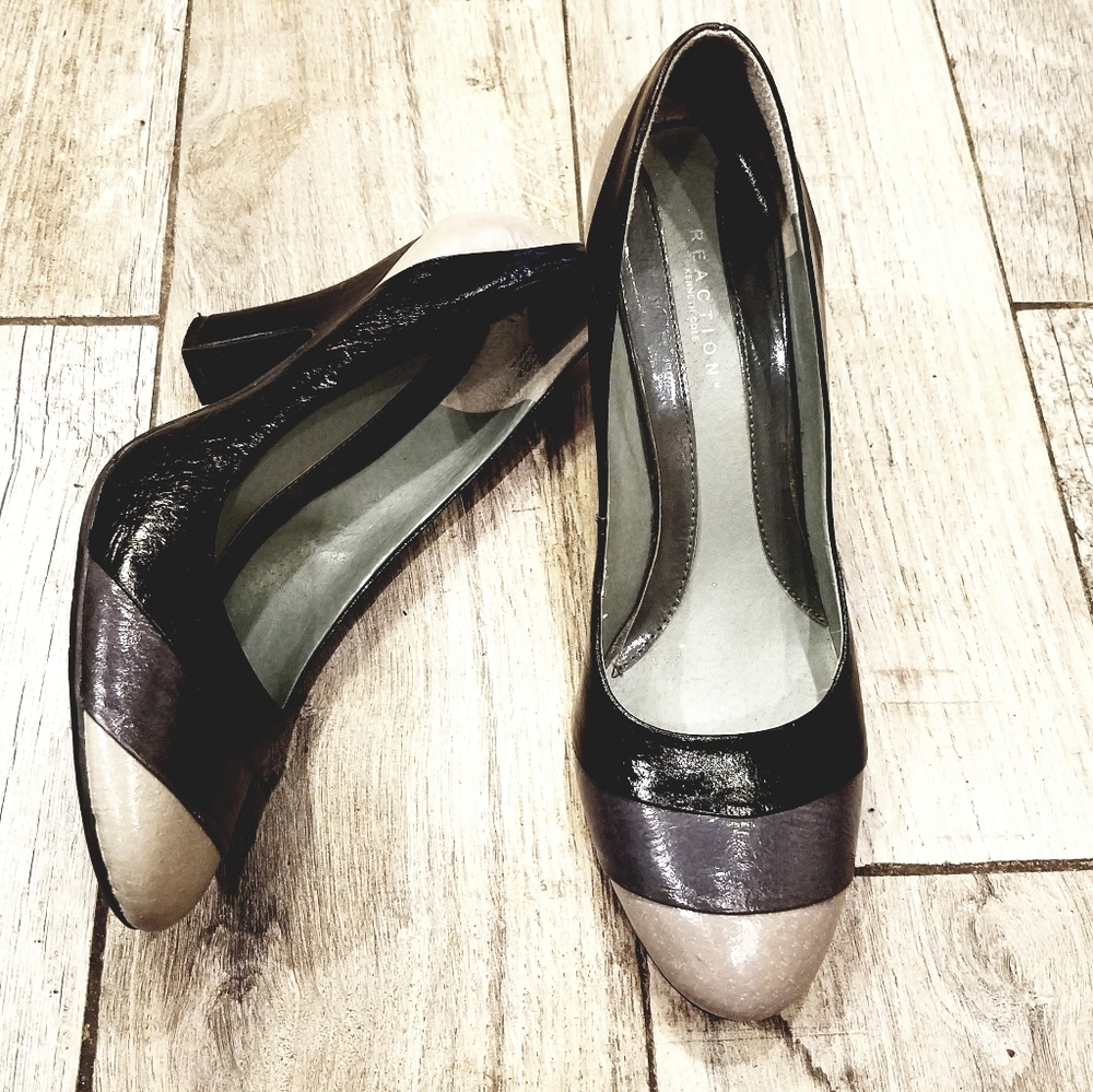 Kenneth Cole Reaction leather heels sz 9